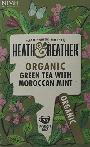 HEATH & HEATHER Organic Green Tea & Moroccan Mint 20bags (PACK OF 6)