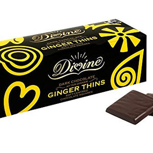 Divine Chocolate After Dinner Thins Ginger 200g (Case of 12)