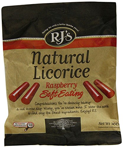 RJ's Raspberry Soft Eating Natural Licorice (300-gram Bag)