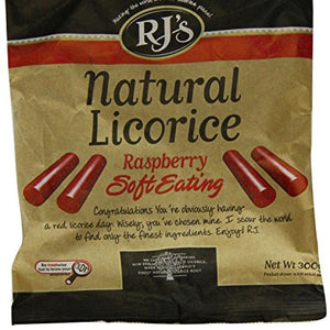 RJ's Raspberry Soft Eating Natural Licorice (300-gram Bag)