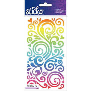 Sticko Classic Rainbow Swirls Stickers