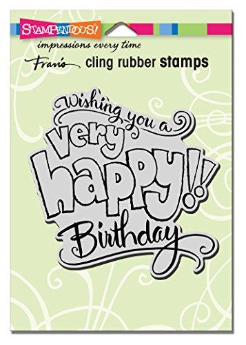 STAMPENDOUS CRW199 Cling Stamp, Great Big Happy