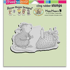 STAMPENDOUS HMCM18 House Mouse Cling Stamp, Strawberry Wish