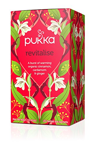 Pukka Revitalise, Organic Herbal Tea with Cinnamon, Cardamom & Ginger (4 Pack, 80 Tea bags)