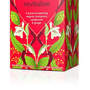 Pukka Revitalise, Organic Herbal Tea with Cinnamon, Cardamom & Ginger (4 Pack, 80 Tea bags)
