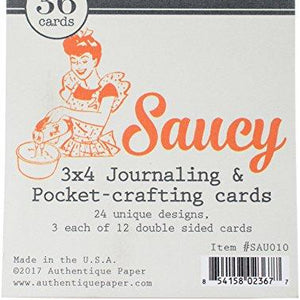 Saucy Authentic Life Cards 36/Pkg-3"X4" Pocket Crafting & Journaling Cards