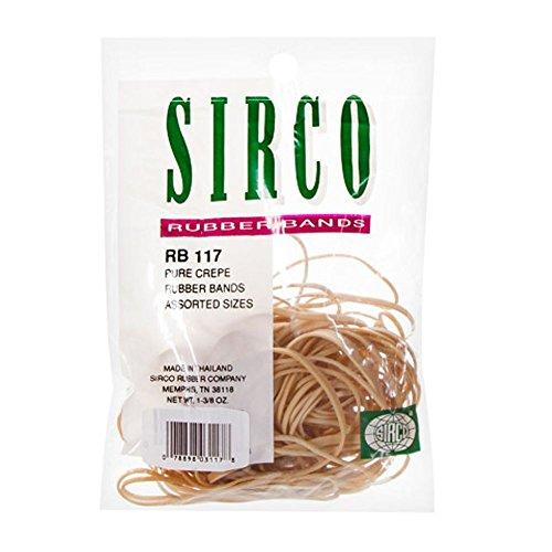 Rubber Bands - Crepe Gold - Assorted Sizes - 1-3/8 oz