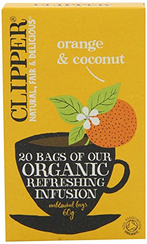 Clipper Organic Orange & Coconut 20 Bag (Pack of 6 )