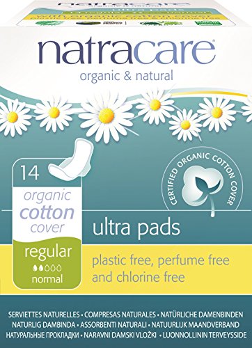 Natracare Natural Ultra Pads W/Wings Regular W/Organic Cotton Cover - 14 Pack