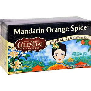 Celestial Seasonings Mandarin Orange Spice Natural Herbal Tea, Caffeine Free - 20 Ea ( Pack of 3 )
