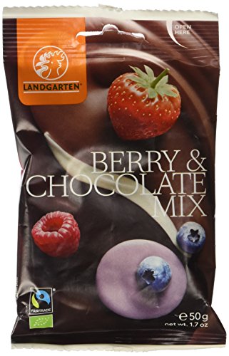 Landgarten Organic GF Berries in Mix of Chocolate 50 g (Pack of 10)