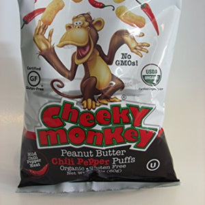 Cheeky Monkey Organic Cheeky Monkey Peanut Butter Chilli Pepper Puffs 60g
