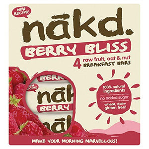 N?kd Berry Bliss Raw Fruit, Oat and Nut Breakfast Bars, 120 g