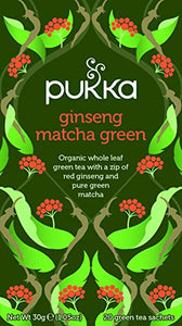 PUKKA HERBAL AYURVEDA Organic Ginseng Matcha Green 20bags (PACK OF 1)