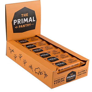 THE PRIMAL PANTRY Hazelnut & Cocoa Raw Paleo Bar 45g (PACK OF 18)