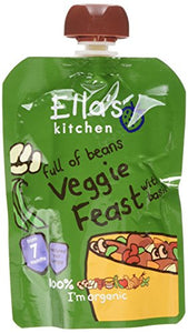 Ella's Kitchen Stage 2 from 7 Months Organic Hugely Hearty Four Bean Feast with Big Flavour (Pack of 6)