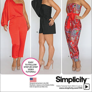 SIMPLICITY Patterns 1115 Misses' Long or Short Jumpsuit from Mimi G, U5 (16-18-20-22-24)