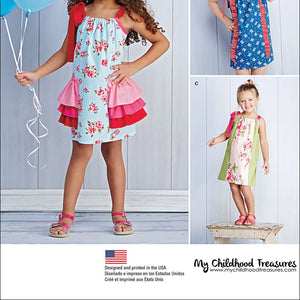 SIMPLICITY Patterns 1119 Children's Pillowcase Dresses, A (3-4-5-6-7-8)
