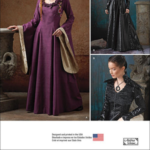 SIMPLICITY Patterns 1137 Misses' Medieval Fantasy Costumes, H5 (6-8-10-12-14)