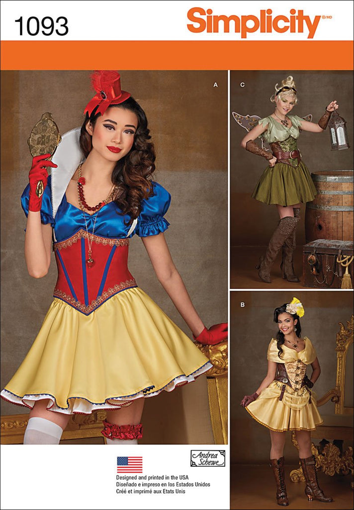 SIMPLICITY 1093 Misses' Cosplay Costumes Sewing Template, Size H5 (6-8-10-12-14)
