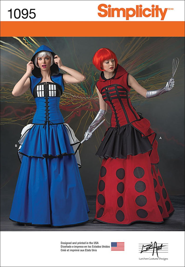 SIMPLICITY 1095 Misses' Costumes Sewing Template, Size R5 (14-16-18-20-22)