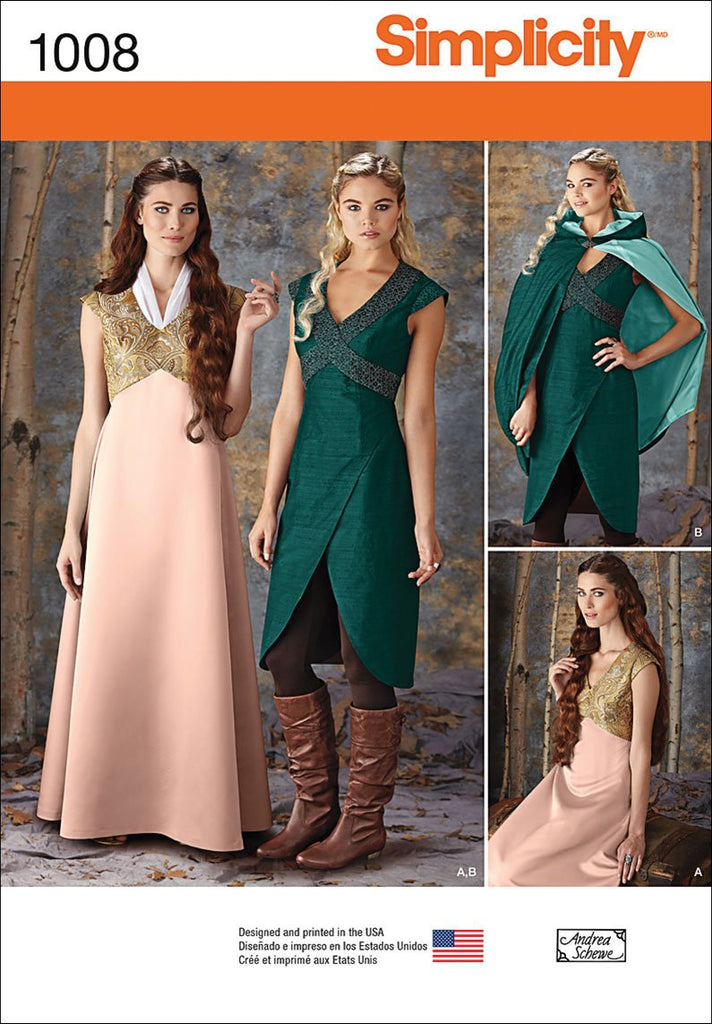 Simplicity Creative Patterns US1008HH Misses Fantasy Costumes, Size HH (6-8-10-12)