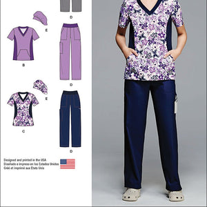 Simplicity Creative Patterns US1020AA Misses and Plus Scrubs, Size AA (10-12-14-16-18)