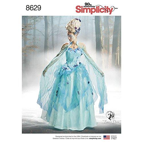 Simplicity Pattern 8629 H5 Misses' Costume Gown by Firefly Path, Size 6-14