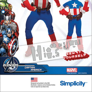 Simplicity Creative Patterns US1030A Boys and Men's Captain America Costume, Size A (3-8/S-XL)