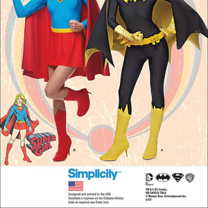 Simplicity Creative Patterns US1036H5 Misses Supergirl and Batgirl Costumes, Size H5 (6-8-10-12-14)
