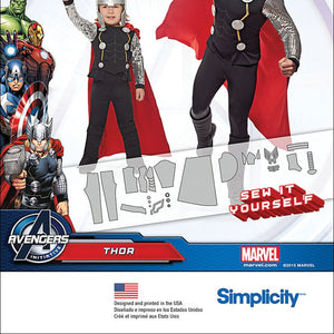 Simplicity Pattern 1038 Thor Costume for Men and Boys, Size A (3 - 8 / XS - XL)