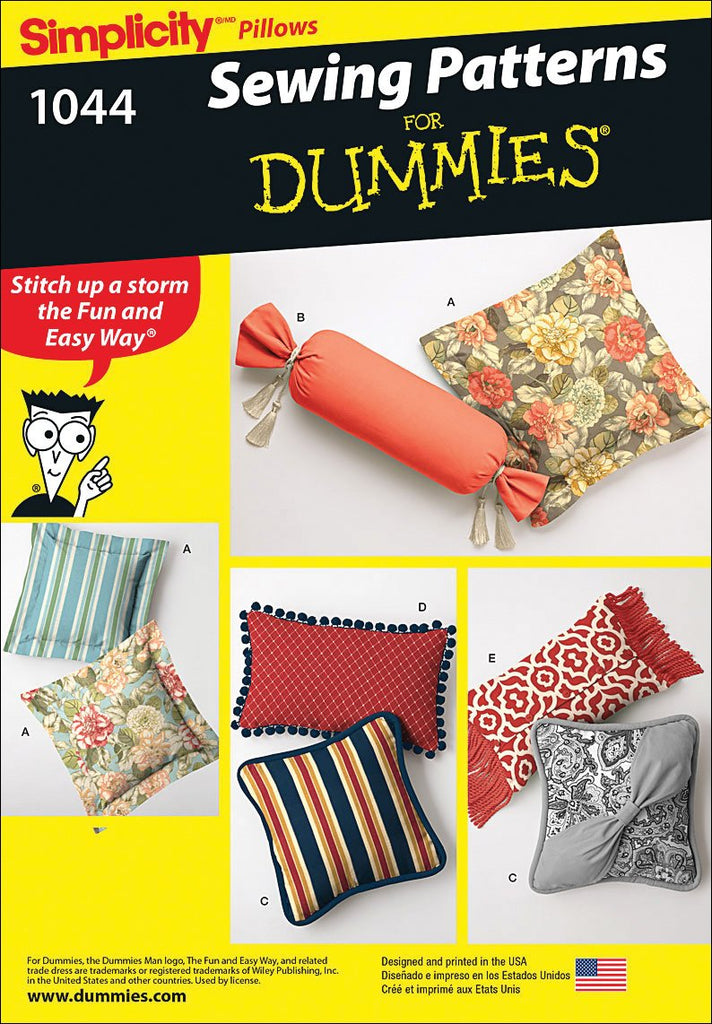Simplicity Creative Patterns US1044OS Pillows in Various Styles, One Size