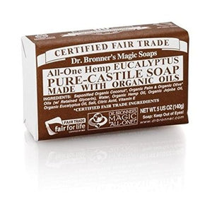 Dr Bronner Org Eucalyptus Soap Bar 140g x 4 (Pack of 4)