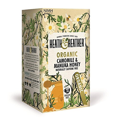 Heath & Heather Organic Camomile & Manuka Honey Tea 20 Bags (Pack of 6)