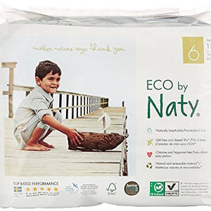 Eco by Naty Pull-Ups, Size 6, 18 Diapers, +16kg, Plant Based Premium Ecological Pull-Ups with No Nasty Chemicals