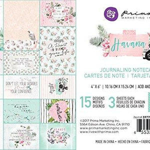 Prima Marketing Inc. 655350597702 Havana Journaling Cards, Mixed Colors