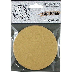 Ruby Rock-It Fundamentals Circle Tags (15 Pack), Medium, Kraft