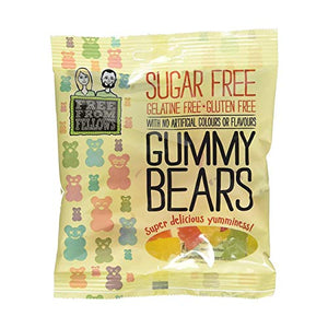 Gummy Bears - Sugar, Gelatine & Gluten Free Jellies Sweets 100g (Pack of 1)