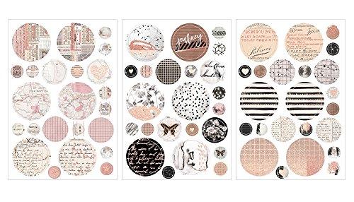 Prima Marketing Amelia Rose-Circle Stickers with Foil