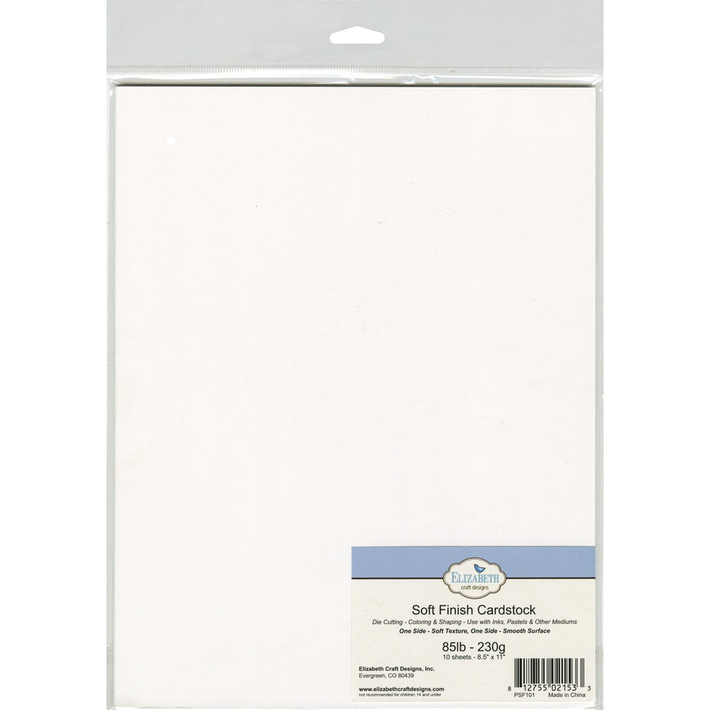 Soft Finish Cardstock 100lb 8.5"X11" 10/Pkg-White