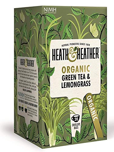 Heath & Heather Organic Green Tea& Lemongrass 20 Bags (Pack of 4)