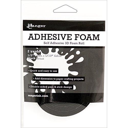 Ranger Adhesive Black Foam Roll 1/2"X1/16"X2yd