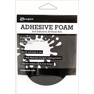 Ranger Adhesive Black Foam Roll 1/2"X1/16"X2yd