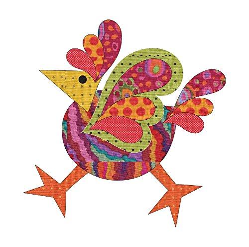 Quilting Creations Laser Cut Fusible Funky Chicken 4 Small Dotz Applique