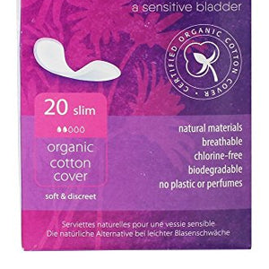 Natracare Organic And Natural Dry and Light Incontinence Pads - 6 x Packs of 20 (120 Pads)