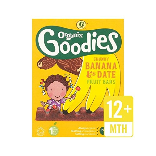 Organix Goodies Fruit Bar Banana & Date 6 x 17g - Pack of 4