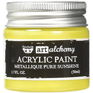 Prima Marketing Finnabair Art Alchemy Acrylic Paint 1.7 Fluid Ounces-Metallique Pure Sunshine, Other, Multicoloured, 4.59x4.49x5.2 cm