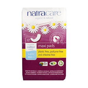 Natracare Natural Maxi Pad Super, 12 Count