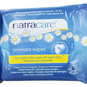 Natracare | Organic Cotton Intimate Wipes | 12 x 12