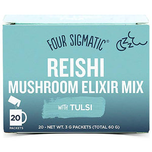 Four Sigma Reishi Mushroom Elixir Mix with Tulsi (Box of 20 Sachets)